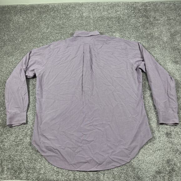 Ralph Lauren Dress Shirt Mens 16.5 34 35 Button Down Gingham Classic Fit Purple - Picture 6 of 11